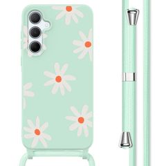 imoshion SilikonHülle design mit Band Samsung Galaxy A55 - Green Flower Distance