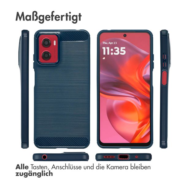 imoshion Brushed Back Cover Motorola Moto G05 / E15 - Dunkelblau