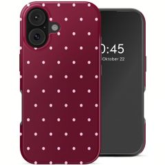 Selencia Vivid Back Cover Apple iPhone 17 - Happy Dots Burgundy