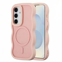 Selencia Wavy Backcover mit MagSafe Samsung Galaxy S24 / S25 - Soft Pink