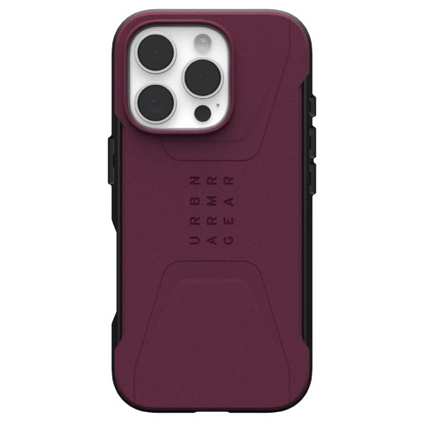 UAG Civilian Backcover MagSafe für das iPhone 16 Pro - Bordeaux