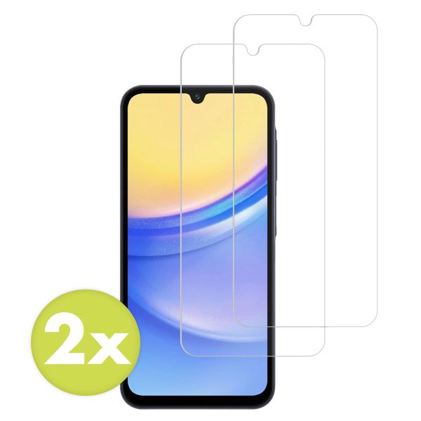 Accezz Screen Protector aus gehärtetem Glas 2-Pack für das Samsung Galaxy A15 (5G/4G)