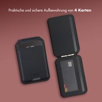 Accezz Leder-Wallet mit Standfunktion - Geeignet für MagSafe und Qi2 - Onyx Black