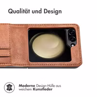 imoshion Luxuriöse Klapphülle Samsung Galaxy Z Flip 7 FE - Braun