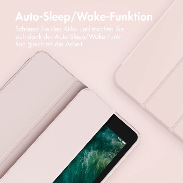 Accezz Smarte Klapphülle aus Silikon Apple iPad 11 (2025) 11 Zoll A16 / iPad 10 (2022) 10.9 Zoll - Rosa