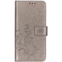 Kleeblumen Klapphülle Grau für das Huawei Y6 (2019)