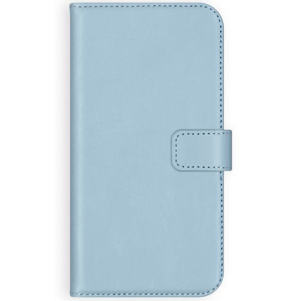 Selencia Echtleder Klapphülle Apple iPhone 12 Mini - Air Blue