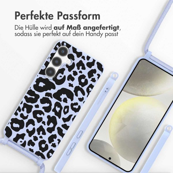 imoshion SilikonHülle design mit Band Samsung Galaxy S24 - Animal Lila