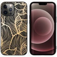 imoshion Design Hülle für das Apple iPhone 13 Pro Max - Blätter / Schwarz