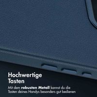 Accezz MagSafe Leather Backcover Apple iPhone 16e - Nightfall Blue