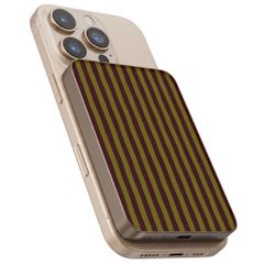 Selencia Vivid Powerbank 5.000 mAh - MagSafe und Qi - Desert Gold / Bonbon Stripe Matcha