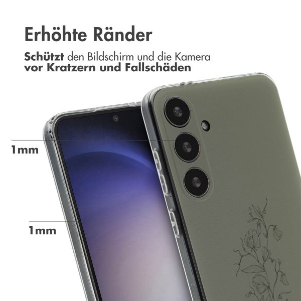 imoshion Design Hülle für das Samsung Galaxy S24 Plus - Floral Green