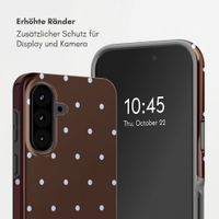 Selencia Vivid Back Cover Samsung Galaxy A57 (5G) - Happy Dots Chocolate