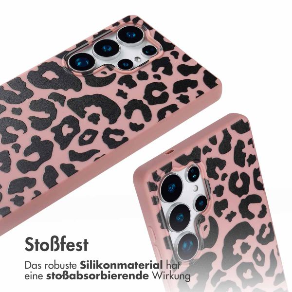 imoshion Silikonhülle design mit Band für das Samsung Galaxy S25 Ultra - Animal Pink