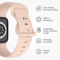 imoshion Silikon-Armband⁺ für  Apple Watch Series 1 t/m 9 / SE (38/40/41 mm) | Series 10 / 11 (42 mm) - Größe S/M - Sand Pink