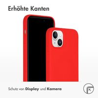 Accezz Liquid Silikoncase für das iPhone 15 Plus - Rot