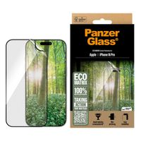 PanzerGlass ﻿Ultra Wide Fit Recycelter Antibakterieller Screen Protector Matrix inkl. Applikator für das Apple iPhone 16 Pro