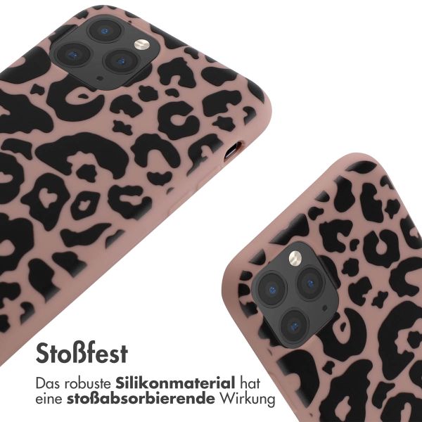 imoshion Silikonhülle design mit Band für das iPhone 11 Pro - Animal Pink