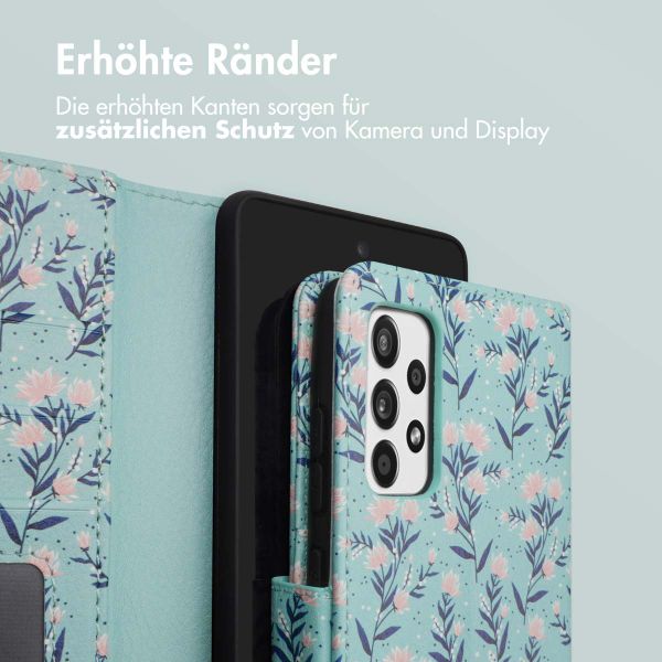 imoshion Design Klapphülle Samsung Galaxy A52(s) (5G/4G) - Blue Flowers