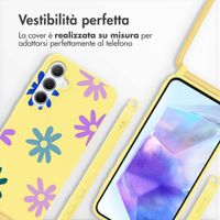 imoshion SilikonHülle design mit Band Samsung Galaxy A55 - Yellow Flower Distance