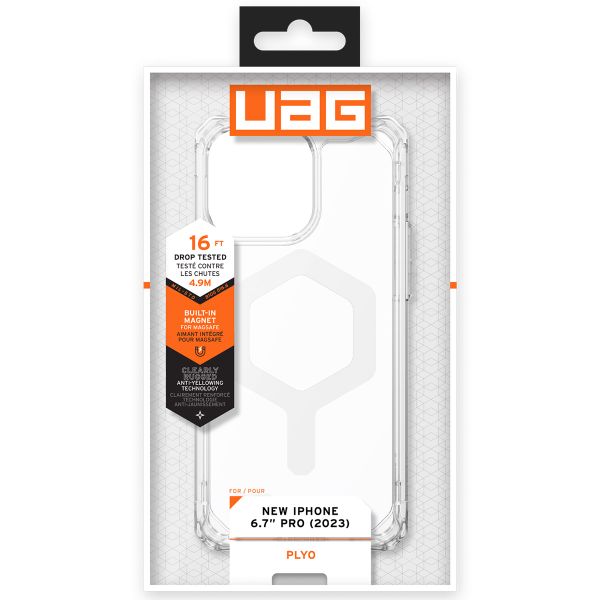 UAG Plyo Backcover MagSafe für das iPhone 15 Pro Max - Ice / Weiß