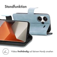 imoshion Luxuriöse Klapphülle Xiaomi Redmi Note 13 Pro Plus (5G) - Hellblau