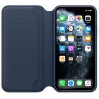 Apple Leather Folio Klapphülle Apple iPhone 11 Pro Max - Deep Sea Blue