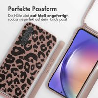 imoshion Silikonhülle design mit Band für das Samsung Galaxy A54 (5G) - Animal Pink