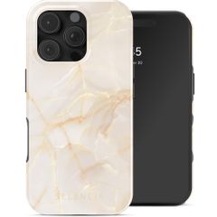 Selencia Vivid Rückabdeckung mit MagSafe Apple iPhone 16 Pro - Golden Beige Marble