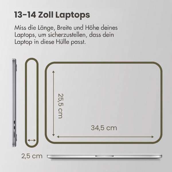 Accezz Laptop Hülle 13-14 Zoll - Laptop Sleeve - Schwarz