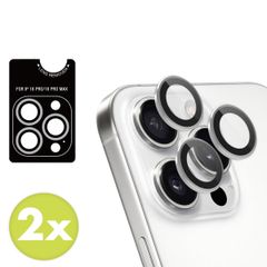 imoshion 2er-Pack Objektivschutz für Kamera für das Apple iPhone 16 Pro / 16 Pro Max - Weiß / Titanium