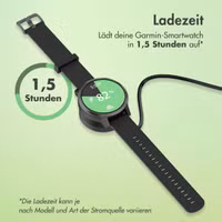 imoshion Ladestation für die Garmin Smartwatch | USB-A-Ladekabel - 1 Meter - Schwarz