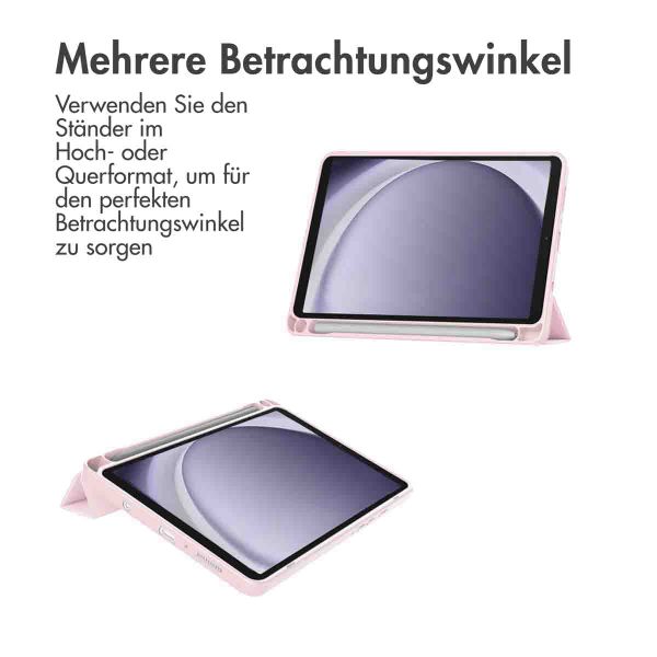 imoshion Trifold Hardcase Klapphülle Samsung Galaxy Tab A9 8.7 Zoll - Rosa
