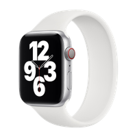 Apple 4 Pack Silikon Solo Loop für Apple Watch | 44/45/46/49 mm - Größe 10 - White / Canary Yellow / Storm Blue / Pistachio