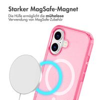 imoshion Sparkle Back Cover mit MagSafe für das Apple iPhone 16 - Glitzer Rosa
