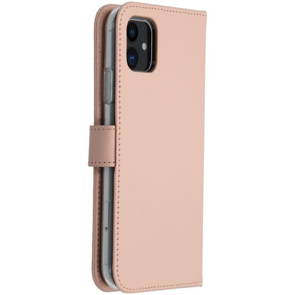 Selencia Echtleder Klapphülle Rosa für das iPhone 11