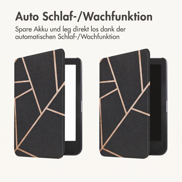 imoshion Design Slim Hard Case Klapphülle Kobo Clara HD - Black Graphic