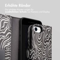 imoshion ﻿Design Klapphülle für das Apple iPhone SE (2022 / 2020) / 8 / 7 / 6(s) - Black And White