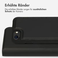 Accezz Premium Leather 2 in 1 Klapphülle für das iPhone SE (2022 / 2020) / 8 / 7 / 6(s) - Schwarz