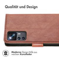 imoshion Luxuriöse Klapphülle für das Xiaomi 12T (Pro) - Braun