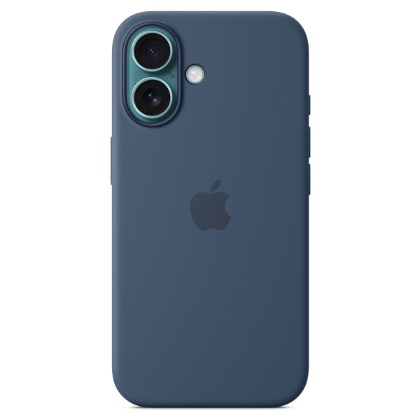 Apple Silikon-Case MagSafe für das iPhone 16 - Denim