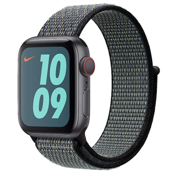 Apple Nike Sport Loop Band für Apple Watch Series 1-9 / SE - 38/40/41 mm / Series 10 - 42 mm - Indigo / Lime Blast