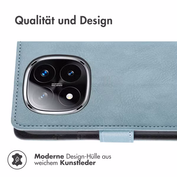 imoshion Luxuriöse Klapphülle Xiaomi Redmi Note 14 Pro (4G) - Hellblau