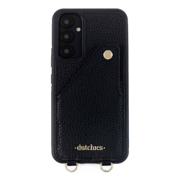 Dutchies Back Cover mit Kartenfach für das Samsung Galaxy A55 - Telefonband nicht enthalten - Schwarz