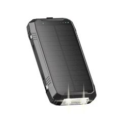 imoshion ﻿Solar Powerbank – Kabellose Powerbank mit Solarpanel – Schnellaufladung und Stromversorgung – 30.000 mAh – Schwarz