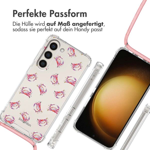 imoshion Design Hülle mit Band Samsung Galaxy S23 - Crab Watercolor