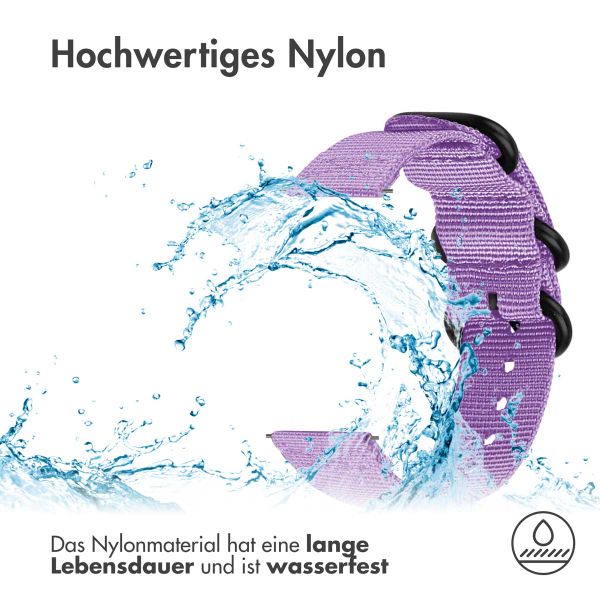 imoshion Robustes Nylonarmband -   Universelle 22 mm Anschluss - Violett