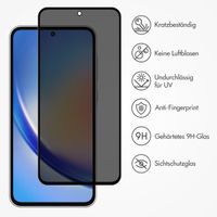 Accezz Privacy Displayschutz aus gehärtetem Glas für das Samsung Galaxy A35 / A55 - Transparent