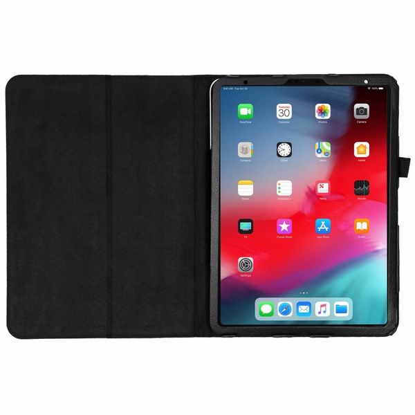 Unifarbene Tablet-Klapphülle Schwarz für iPad Pro 11 (2018)