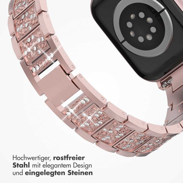 Selencia Sparkle Armband für die Apple Watch Series 1 bis 9 / SE (38/40/41 mm) | Series 10 (42 mm) - Pink